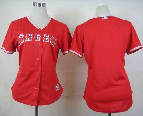 Angels Blank Red Alternate Women's Stitched Jersey