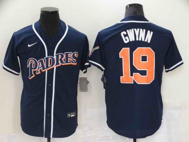 Women's San Diego Padres #19 Tony Gwynn Navy Cool Base Stitched Baseball Jersey(Run Small)