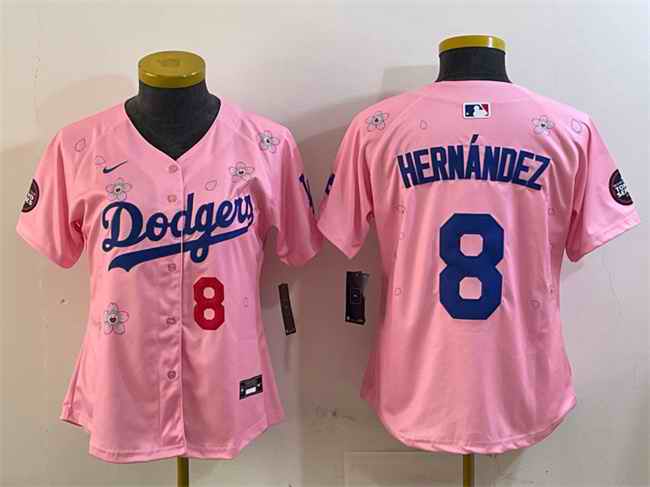 Women's Los Angeles Dodgers #8 Enrique Hern