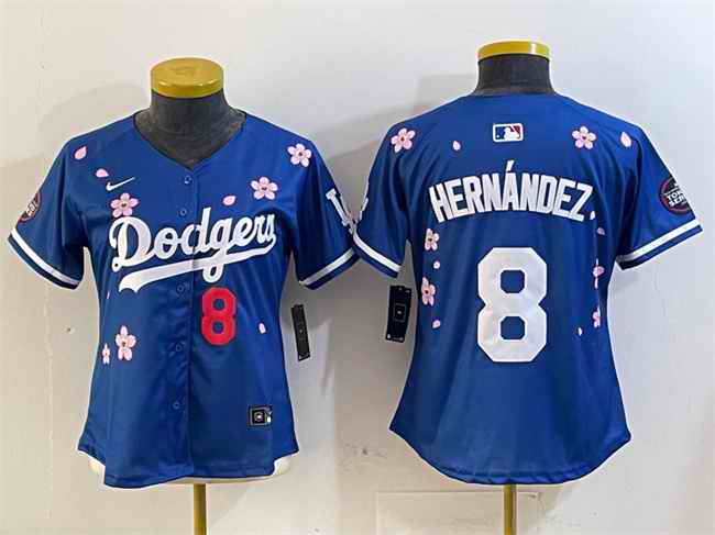 Women's Los Angeles Dodgers #8 Enrique Hern
