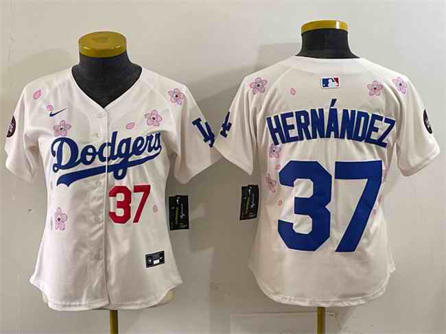 Women's Los Angeles Dodgers #37 Teoscar Hern