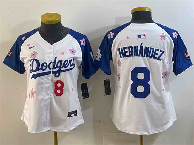 Women's Los Angeles Dodgers #8 Enrique Hern