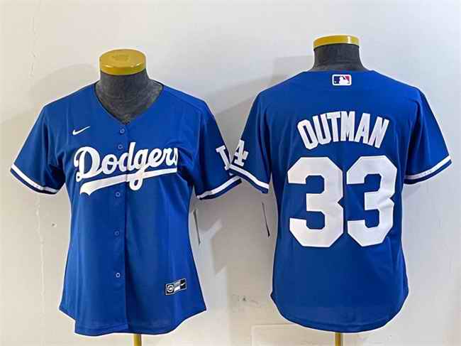 Youth Los Angeles Dodgers #33 James Outman Royal Cool Base Stitched Baseball Jersey