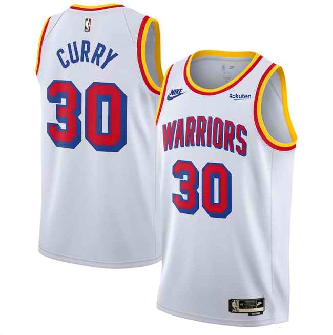 Youth Golden State Warriors #30 Stephen Curry White 2024/25 Classic Edition Swingman Stitched Basketball Jersey
