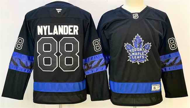 Youth Toronto Maple Leafs #88 William Nylander Black 2024-25 Alternate Stitched Hockey Jersey