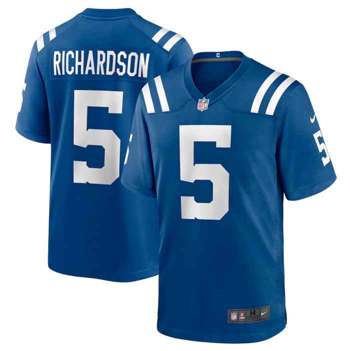 Youth Indianapolis Colts #5 Anthony Richardson Blue 2023 Draft Stitched Game Jersey