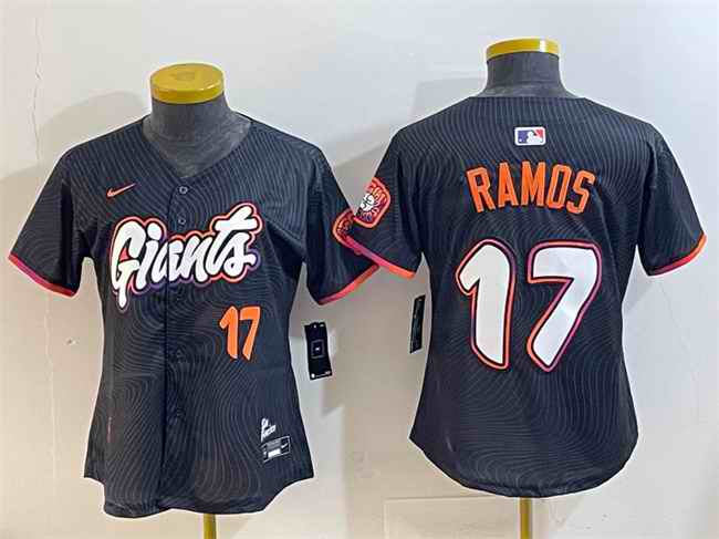Youth San Francisco Giants #17 Heliot Ramos Anthracite 2025 City Connect Limited Stitched Baseball Jersey