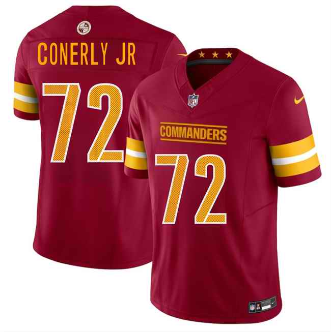 Youth Washington Commanders #72 Josh Conerly Jr Burgundy 2025 Draft F.U.S.E Vapor Limited Stitched Football Jersey