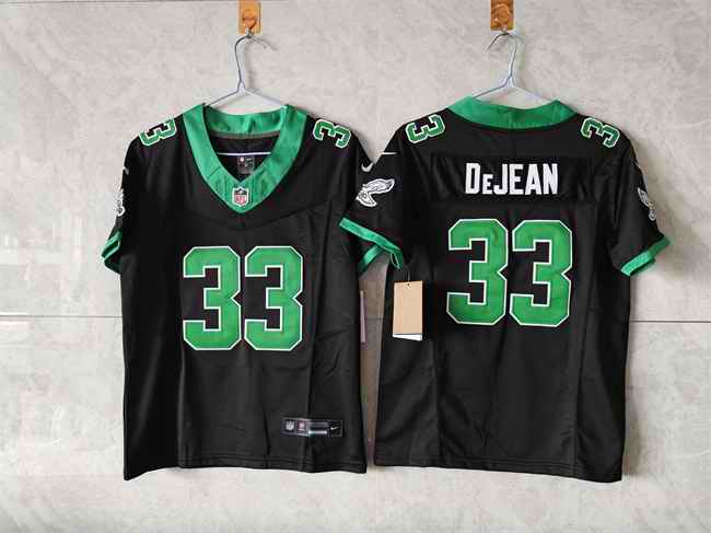 Youth Philadelphia Eagles #33 Cooper DeJean Black/Green 2025 F.U.S.E Vapor Untouchable Limited Stitched Football Jersey