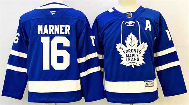 Youth Toronto Maple Leafs #16 Mitchell Marner Blue With A Patch Stitched Jersey
