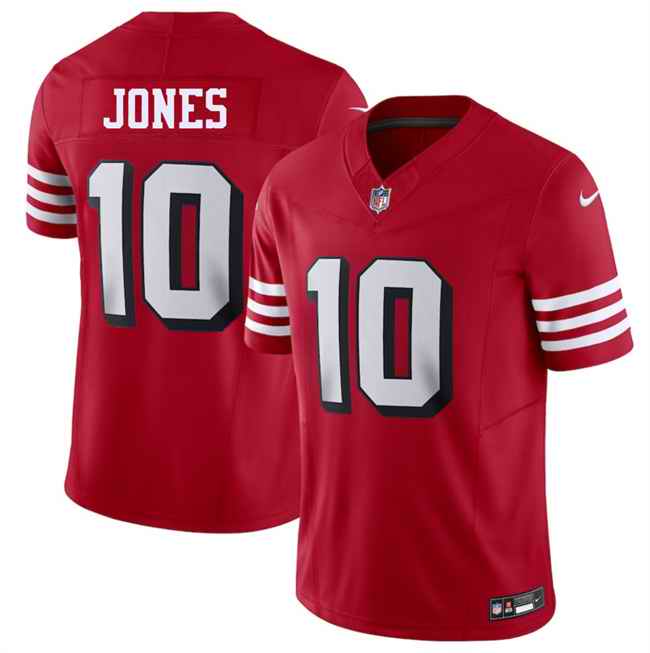 Youth San Francisco 49ers #10 Mac Jones New Red 2025 F.U.S.E. Vapor Untouchable Limited Stitched Football Jersey