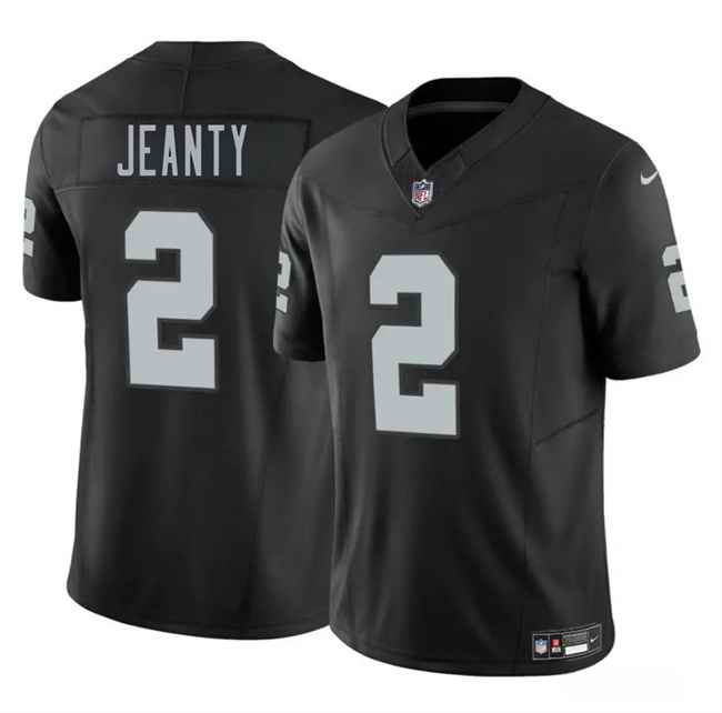 Youth Las Vegas Raiders #2 Ashton Jeanty Black 2025 Draft F.U.S.E. Vapor Untouchable Limited Stitched Football Jersey