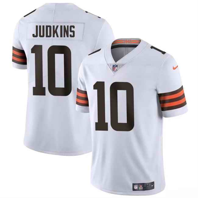 Youth Cleveland Browns #10 Quinshon Judkins White 2025 Draft Vapor Untouchable Limited Stitched Football Jersey