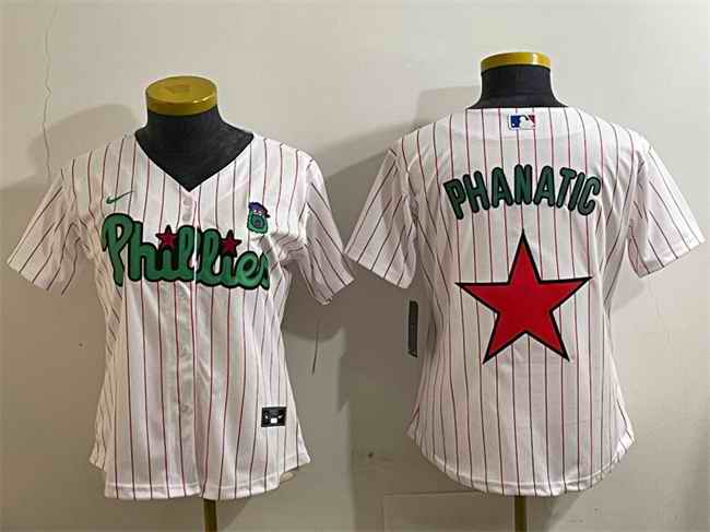 Youth Philadelphia Phillies Phanatic White/Green Cool Base Stitched Baseball Jersey