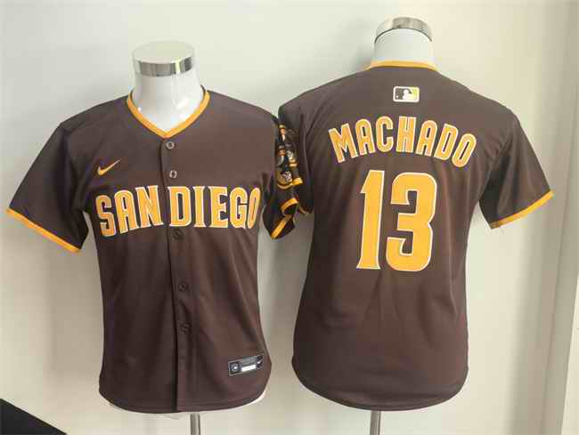 Youth San Diego Padres #13 Manny Machado Brown Limited Stitched Baseball Jersey