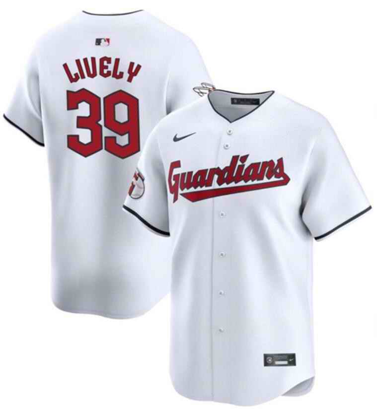 Youth Cleveland Guardians #39 Ben Lively White Home Limited Stitched Baseball Jersey