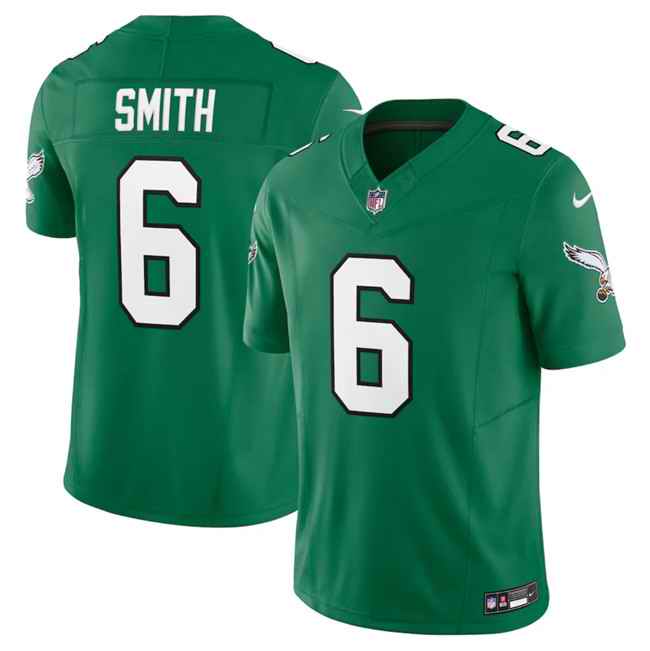 Youth Philadelphia Eagles #6 DeVonta Smith Green F.U.S.E. Throwback Vapor Untouchable Limited Stitched Football Jersey