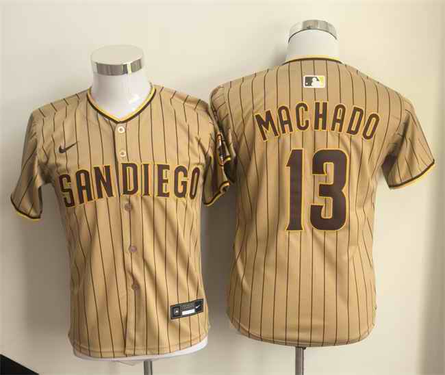 Youth San Diego Padres #13 Manny Machado Tan Limited Stitched Baseball Jersey