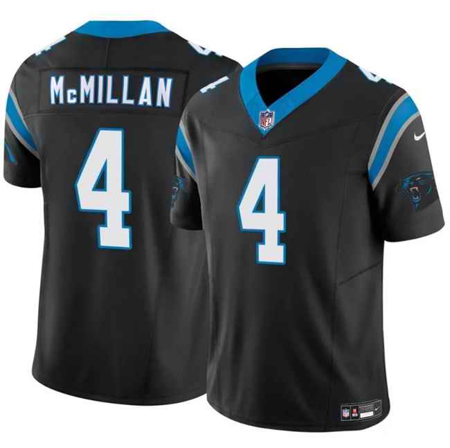 Youth Carolina Panthers #4 Tetairoa McMillan Black 2025 Draft F.U.S.E. Vapor Limited Stitched Football Jersey