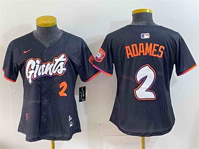 Youth San Francisco Giants #2 Willy Adames Anthracite 2025 City Connect Limited Stitched Baseball Jersey