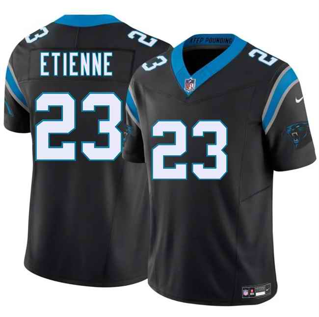 Youth Carolina Panthers #23 Trevor Etienne Black 2025 Draft F.U.S.E. Vapor Limited Stitched Football Jersey