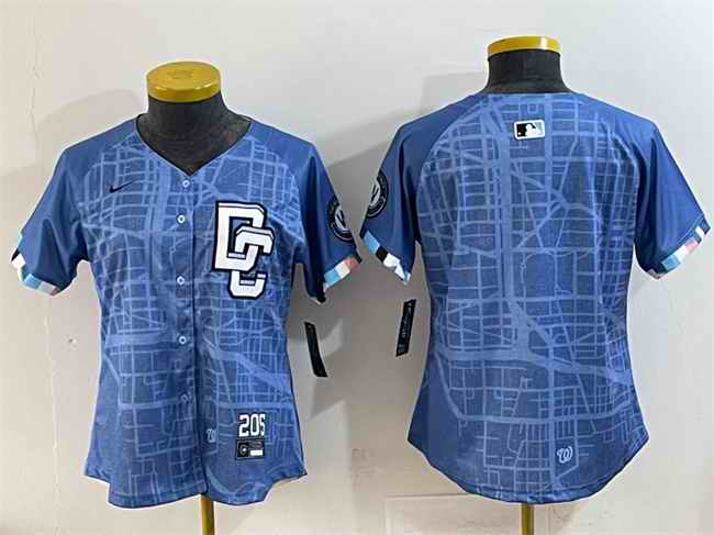 Youth Washington Nationals Blank Blue 2025 City Connect Limited Stitched Baseball Jersey