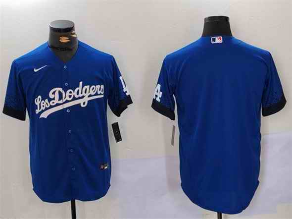 Toddler Los Angeles Dodgers Blank Blue City Connect Cool Base Stitched Baseball Jersey