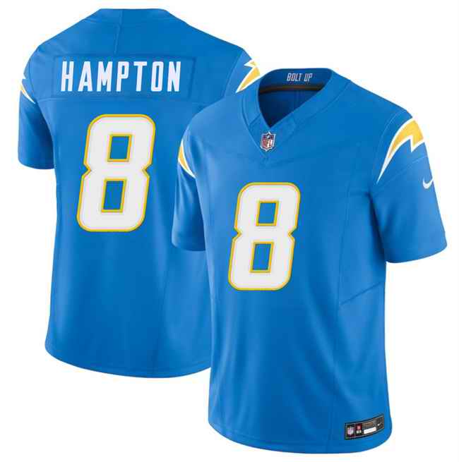 Youth Los Angeles Chargers #8 Omarion Hampton Blue 2025 Draft F.U.S.E. Vapor Limited Stitched Football Jersey