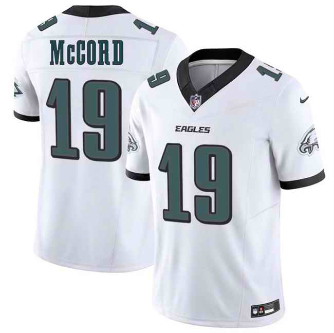 Youth Philadelphia Eagles #19 Kyle McCord White 2025 Draft  New F.U.S.E. Vapor Untouchable Limited Stitched Football Jersey