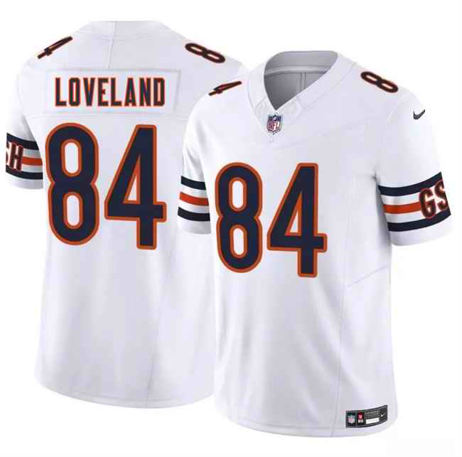 Youth Chicago Bears #84 Colston Loveland White 2025 Draft F.U.S.E. Vapor Untouchable Limited Stitched Football Jersey