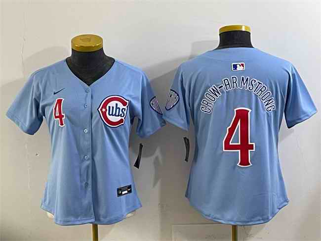 Youth Chicago Cubs #4 Pete Crow-Armstrong Blue 2024/25 2nd Alternate Limited Stitched Baseball Jersey