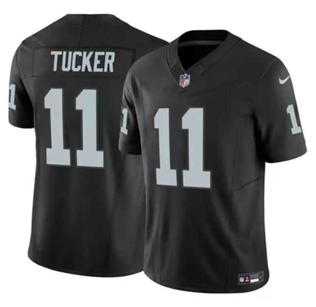 Youth Las Vegas Raiders #11 Tre Tucker Black 2024 F.U.S.E. Stitched Football Jersey